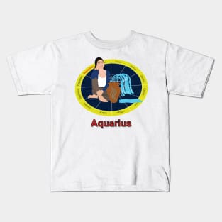 Representation of the zodiac sign of Aquarius Kids T-Shirt